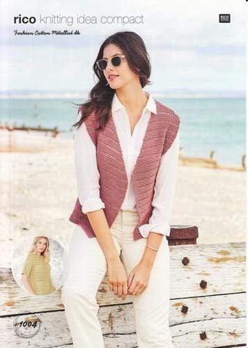 Rico Design Top and Waistcoat Knitting Pattern Leaflet 1004H
