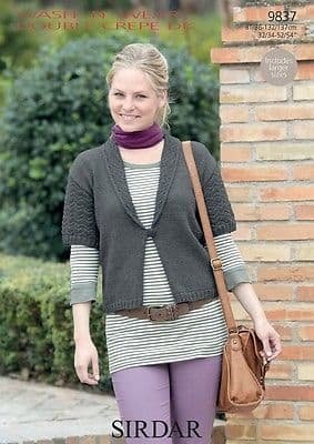 Sirdar Cardigan Knitting Pattern Leaflet 9837H
