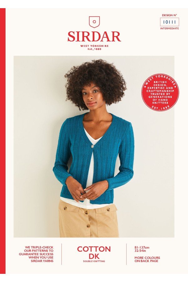 Sirdar Cardigan Knitting Pattern Leaflet 10111H