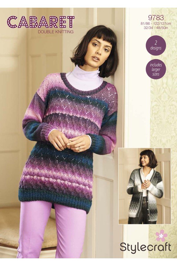 Stylecraft Cardigan and Jumper Knitting Pattern Leaflet 9783H