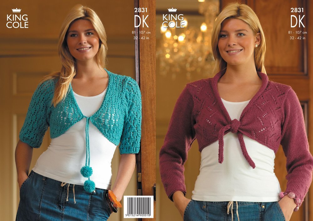 King Cole Shrugs Knitting Pattern Leaflet 2831H
