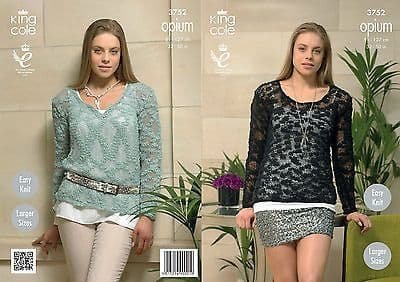 King Cole Sweater Knitting Pattern Leaflet 3752H