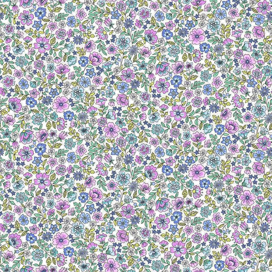 Makower Country Cuttings Meadow Lilac Patchwork & Quilting Fabric 001/L 10 001_L_Sweet-Meadow