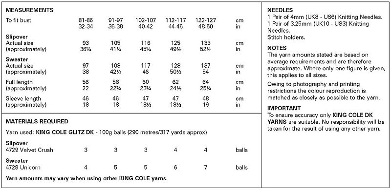 King-Cole-6402-Instructions