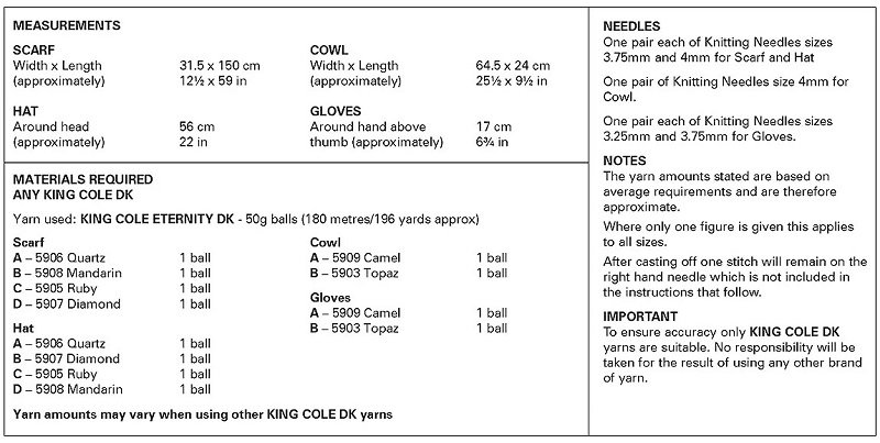 King-Cole-6458-Instructions
