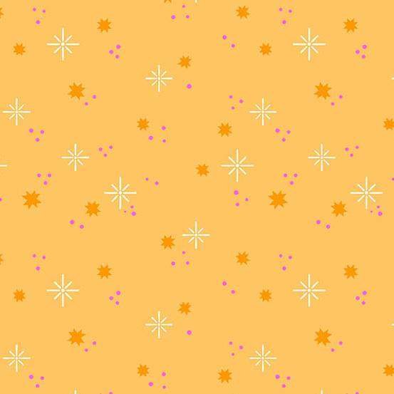 Andover Ghostly Garden Stardust Orange Patchwork & Quilting Fabric 2/10201O