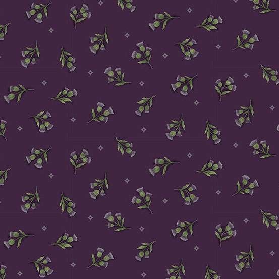 Makower Kindred Thistle – Purple 206/L Patchwork & Quilting Fabric