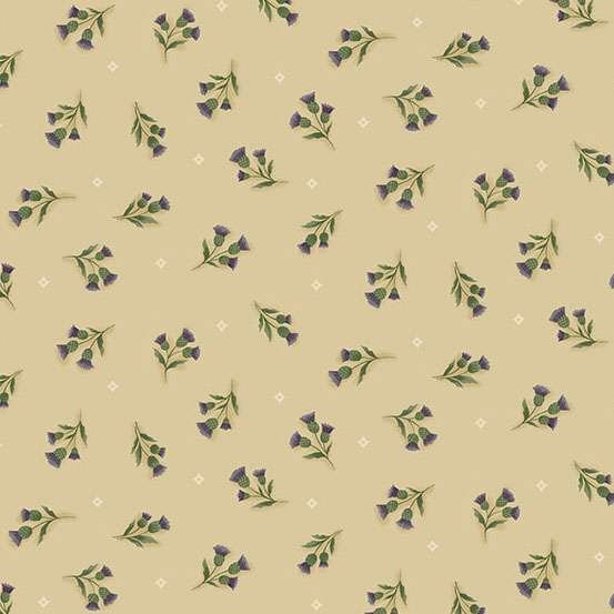 Makower Kindred Thistle – Cream 206/Q Patchwork & Quilting Fabric