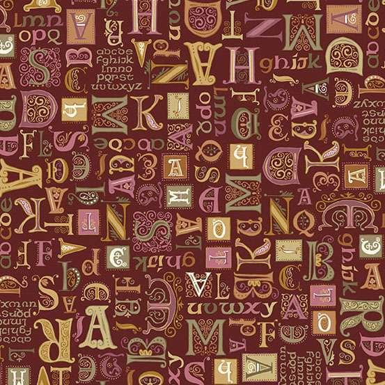 Makower Kindred Script – Red 207/R Patchwork & Quilting Fabric