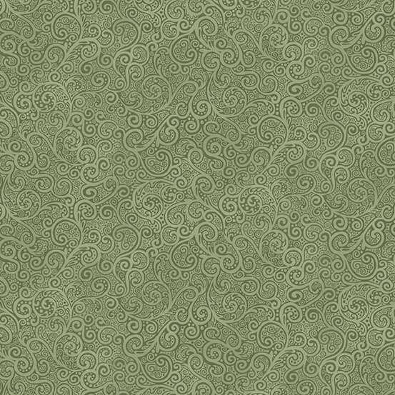 Makower Kindred Scroll – Green 209/G Patchwork & Quilting Fabric