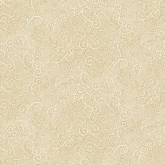 Makower Kindred Scroll – Cream 209/Q Patchwork & Quilting Fabric