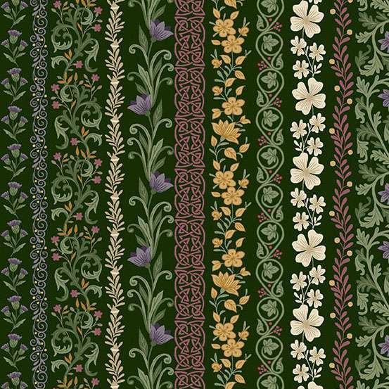 Makower Kindred Stripe – Green 211/G Patchwork & Quilting Fabric