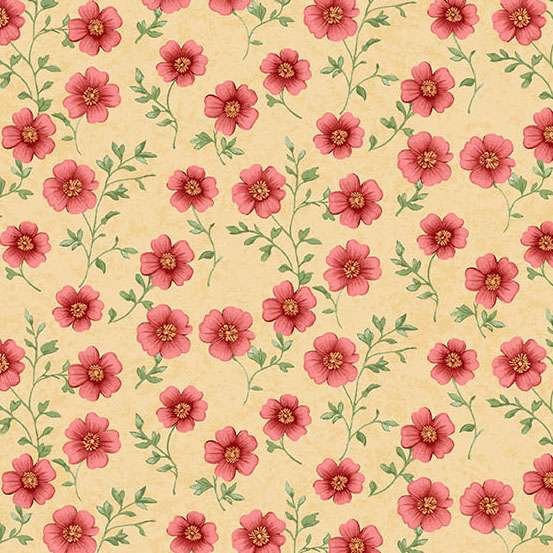 Makower Sparrow Falls Blossom – Flax 10385/Y Patchwork & Quilting Fabric