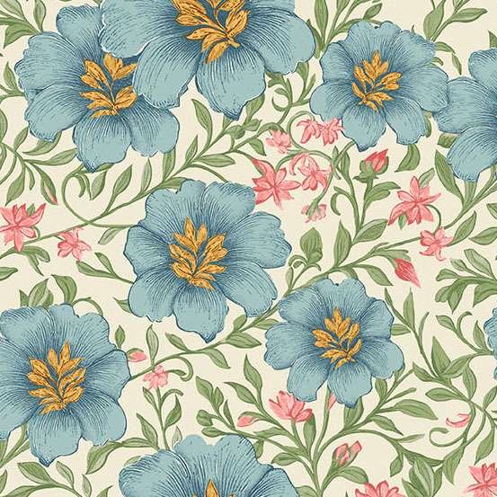 Makower Sparrow Falls Luscious Garden – Ivory 10387/L Patchwork & Quilting Fabric