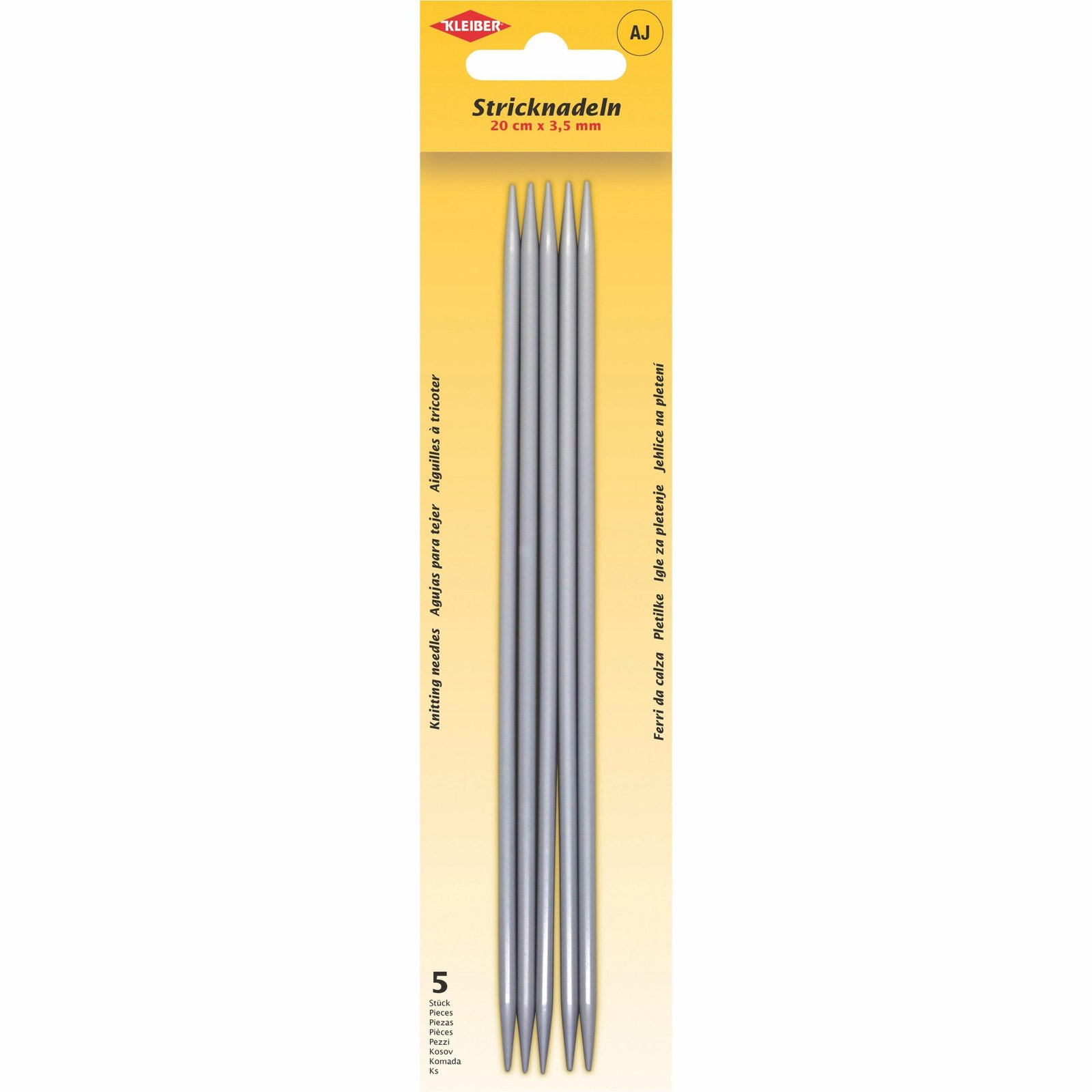 Kleiber Knitting Pin Set of 5 Double Ended 3.5mm x 20cm