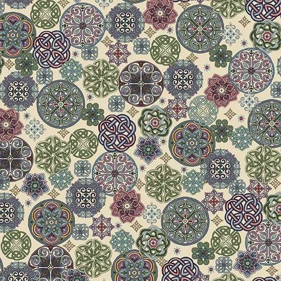 Makower Kindred Knots – Cream 204/Q Patchwork & Quilting Fabric