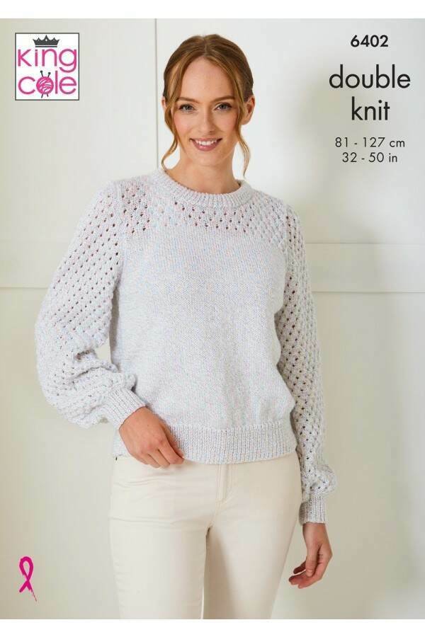 King Cole Sweater and Slipover Knitting Pattern Leaflet 6402