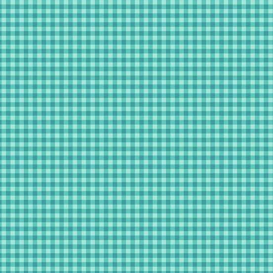Andover Ghostly Garden Bitty Gingham Aqua Patchwork & Quilting Fabric 2/10199T