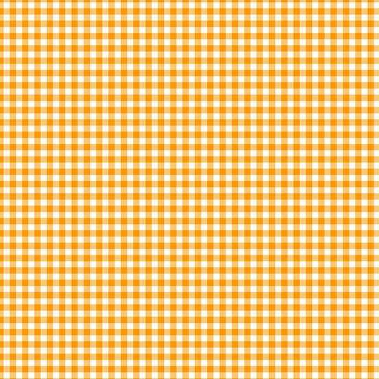 Andover Ghostly Garden Bitty Gingham Orange Patchwork & Quilting Fabric 2/10199O