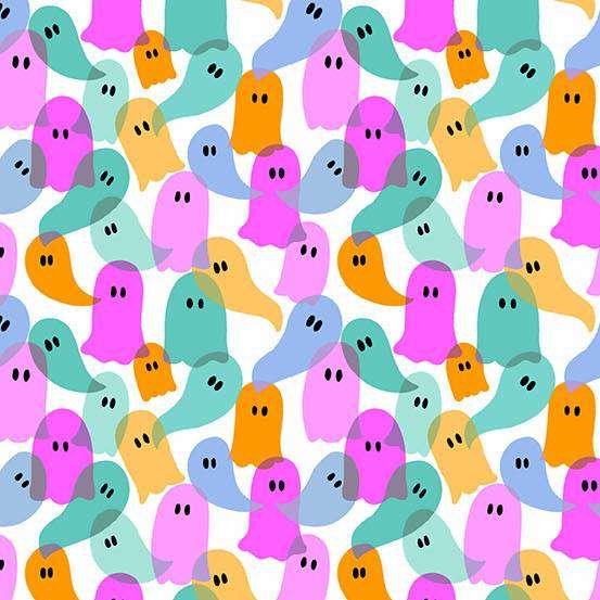 Andover Ghostly Garden Ghost Party Multi Patchwork & Quilting Fabric 2/10202E
