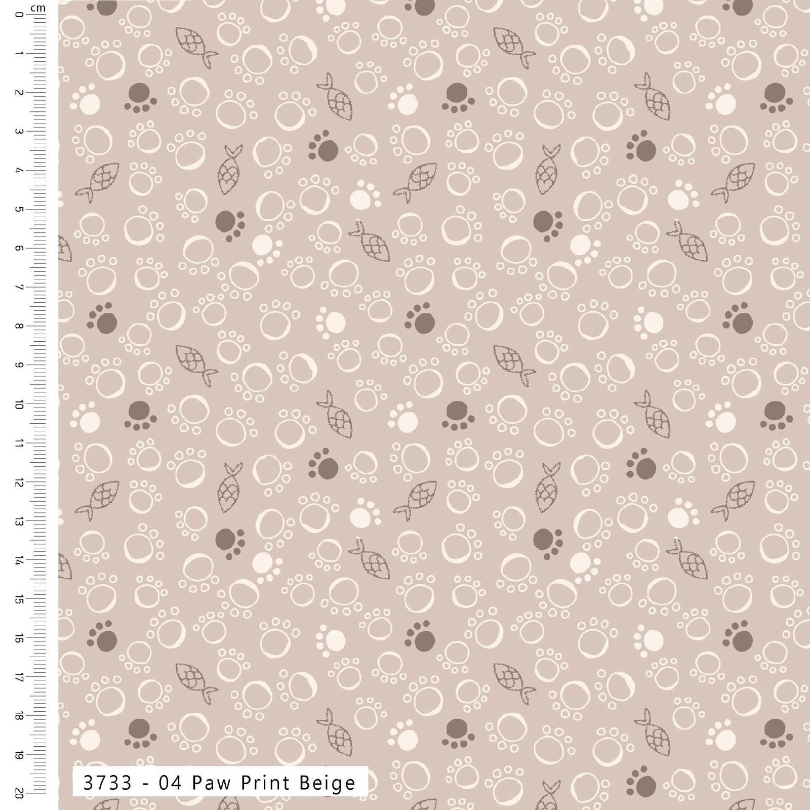 Purrfect Cats by Susan Wheeler – Fat Quarter Bundle 9 Purrfect-Cat-Sales-Sheets_3733-04-Paw-Print-Beige-Web-Image