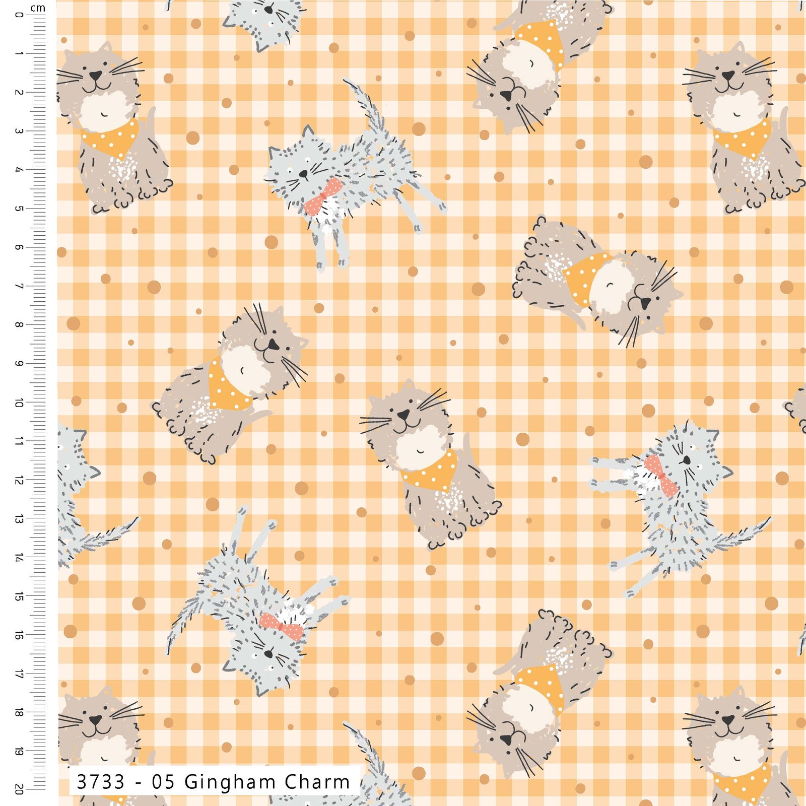 Purrfect Cats by Susan Wheeler – Fat Quarter Bundle 8 Purrfect-Cat-Sales-Sheets_3733-05-Gingham-Charm-Web-Image