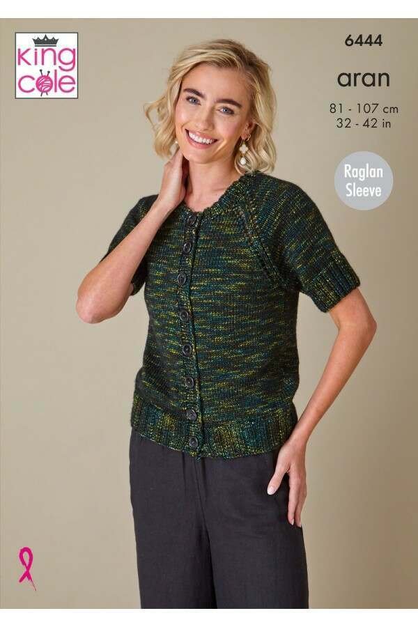 King Cole Sweater and Cardigan Knitting Pattern Leaflet 6444