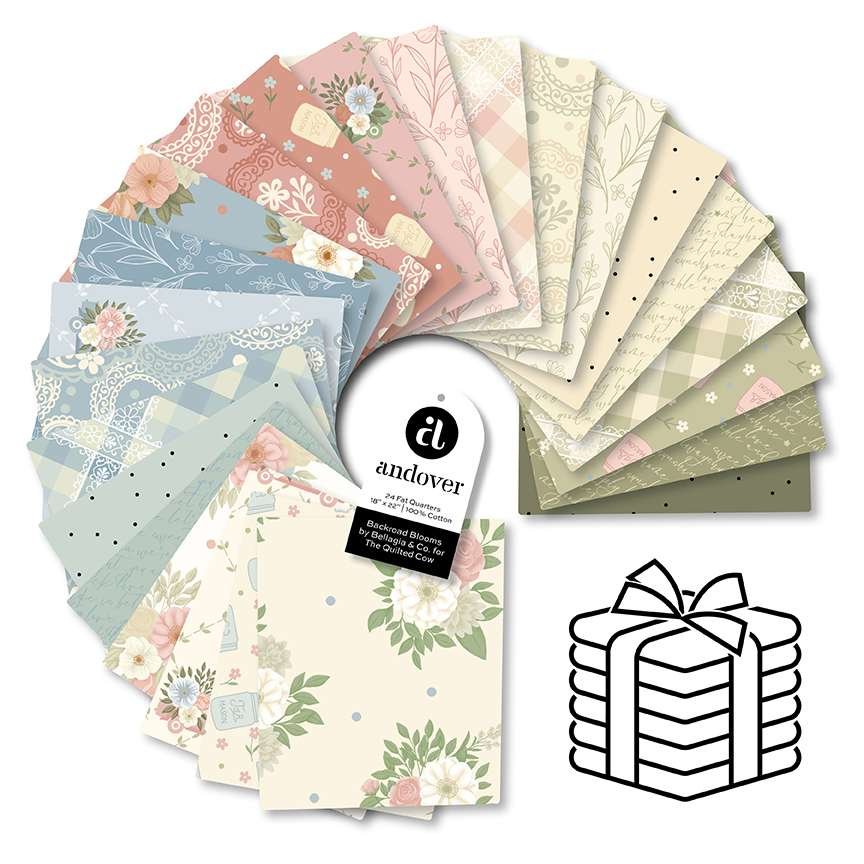 Makower Backroad Blooms Fat Quarter Bundle FQ/Back Patchwork & Quilting Fabric