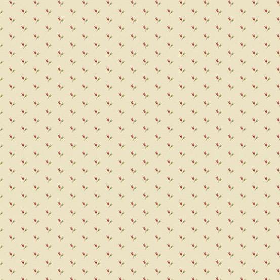 Makower Amber Tiny Tulips – Alabaster 2/10562L Patchwork & Quilting Fabric