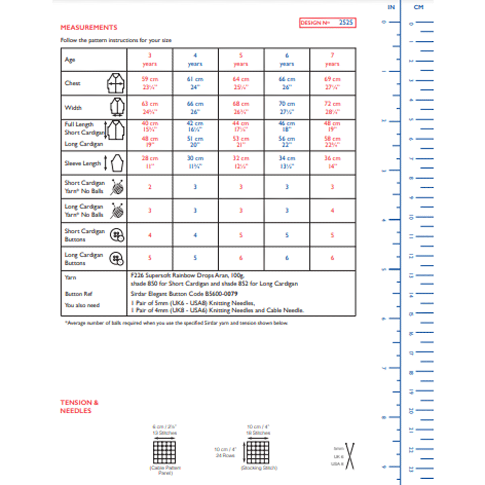 Sirdar Cardigans Knitting Pattern Leaflet 2525H 7 3__87064
