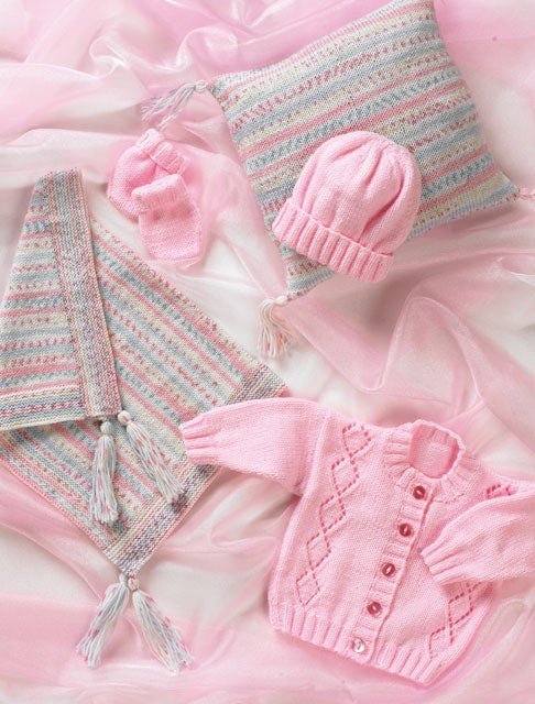 James C Brett Cardigan, Blanket, Cushion, Mitts & Hat Knitting Pattern Leaflet JB004