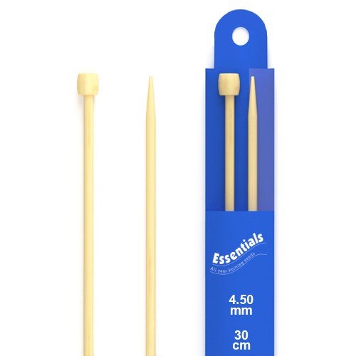 Whitecroft Essentials 4.50mm 30cm Bamboo Knitting Needles