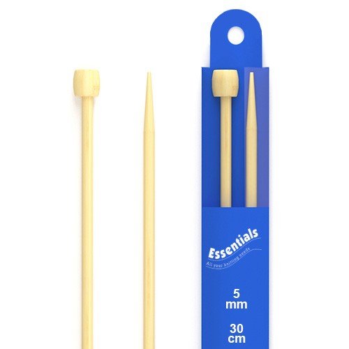 Whitecroft Essentials 5mm 20cm Bamboo Knitting Needles