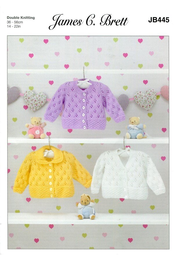 James C Brett Cardigans Knitting Pattern Leaflet JB445