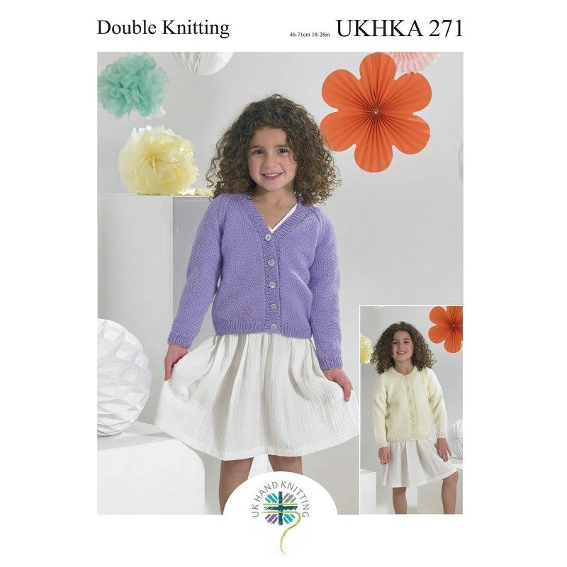 UKHKA Cardigans Knitting Pattern Leaflet UKHKA 271