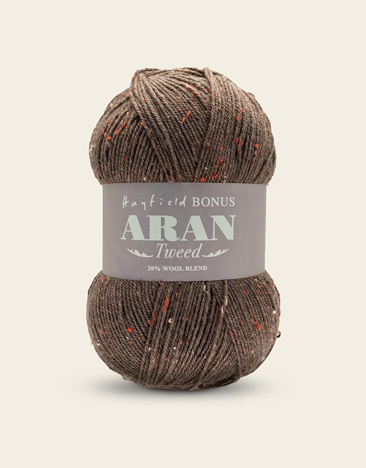 Hayfield Bonus Tweed With Wool Aran 400g – 624 – Chestnut Tweed