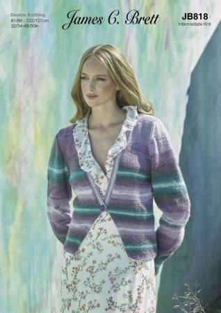 James C Brett Cardigan Knitting Pattern Leaflet JB818H