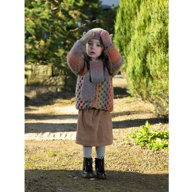 James C Brett Jacket, Scarf, Hat and Mittens Knitting Pattern Leaflet JB657H