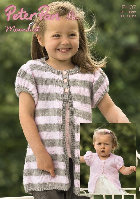 Peter Pan Cardigans Knitting Pattern Leaflet 1107H