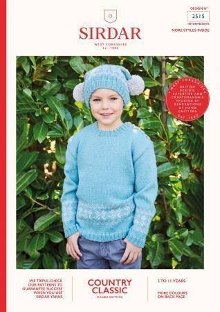 Sirdar Sweater and Hat Knitting Pattern Leaflet 2515H 6 Sirdar Sweater and Hat Knitting Pattern Leaflet 2515H