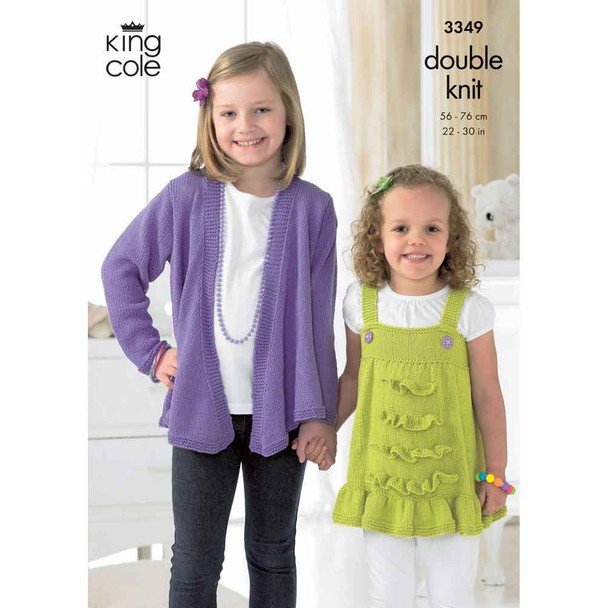 King Cole Cardigan and Top Knitting Pattern Leaflet 3349H