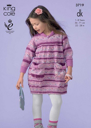 King Cole Cardigan Knitting Pattern Leaflet 3719H