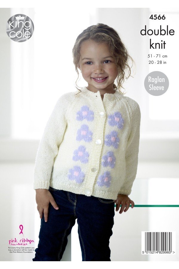 King Cole Sweater and Cardigan Knitting Pattern Leaflet 4566H