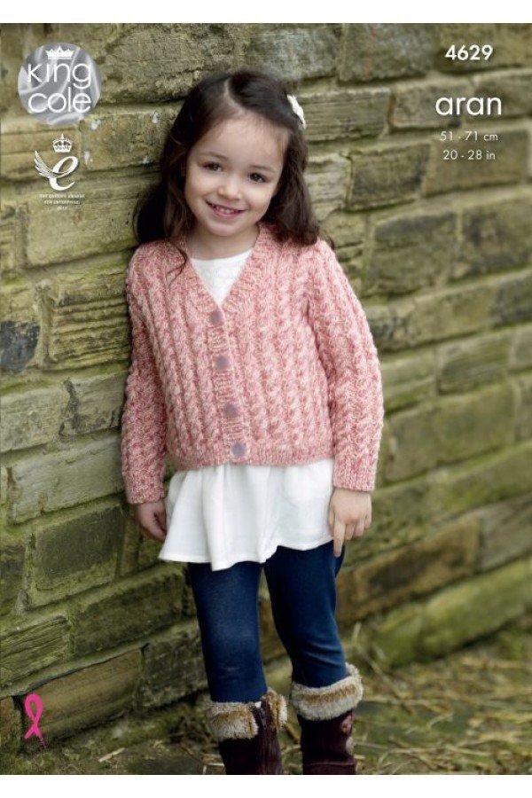 King Cole Cardigans Knitting Pattern Leaflet 4629H