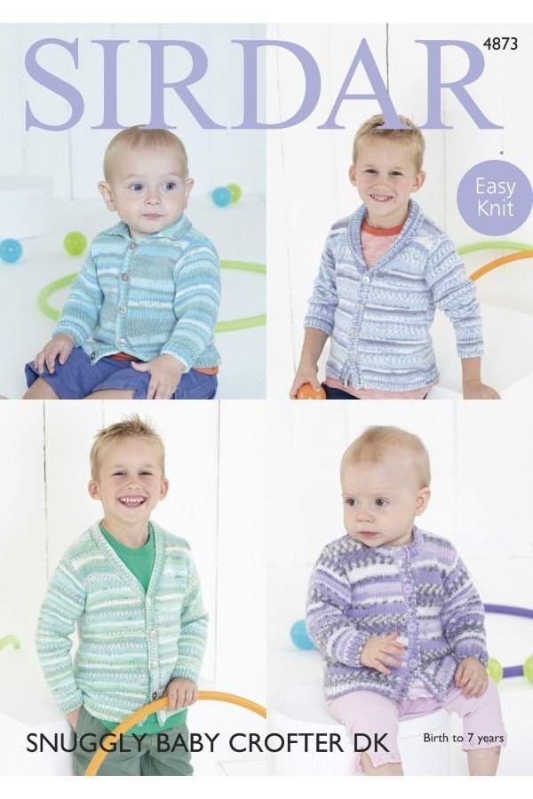 Sirdar Cardigans Knitting Pattern Leaflet 4873H 6 Sirdar Cardigans Knitting Pattern Leaflet 4873H