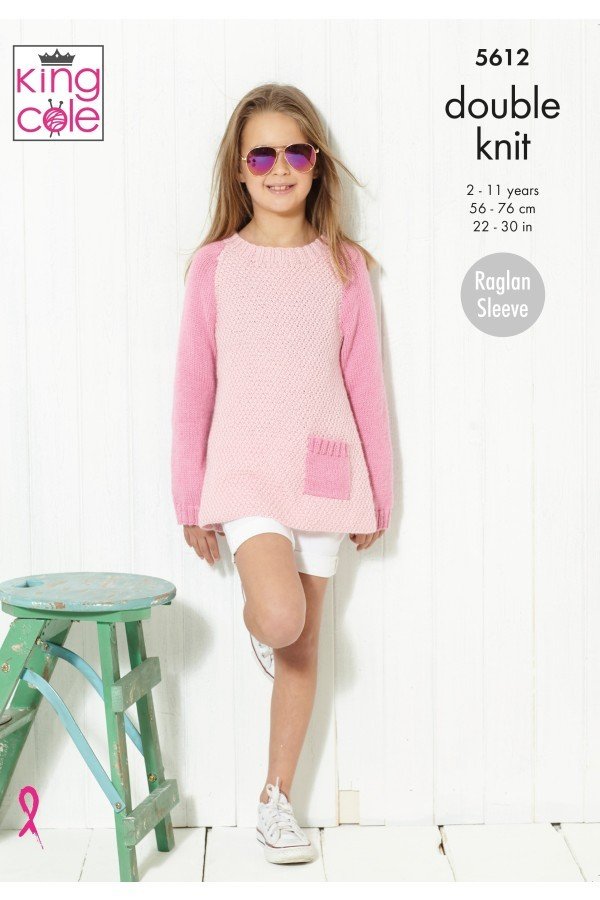 King Cole Cardigan and Sweater Knitting Pattern Leaflet 5612H