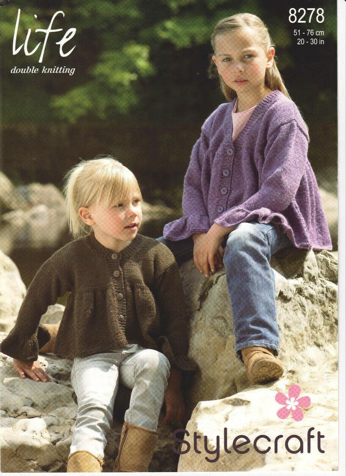 Stylecraft Cardigans Knitting Pattern Leaflet 8278H 6 Stylecraft Cardigans Knitting Pattern Leaflet 8278H