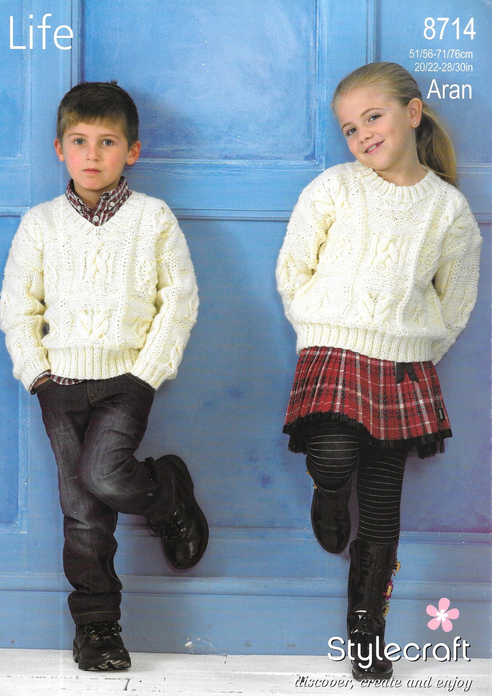 Stylecraft Sweaters Knitting Pattern Leaflet 8714H 6 Stylecraft Sweaters Knitting Pattern Leaflet 8714H