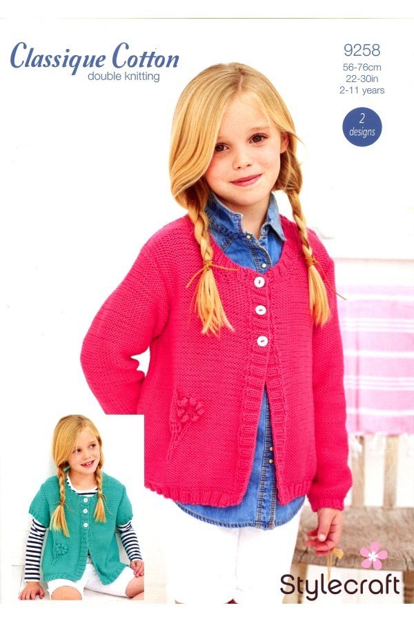 Stylecraft Cardigans Knitting Pattern Leaflet 9258H 6 Stylecraft Cardigans Knitting Pattern Leaflet 9258H