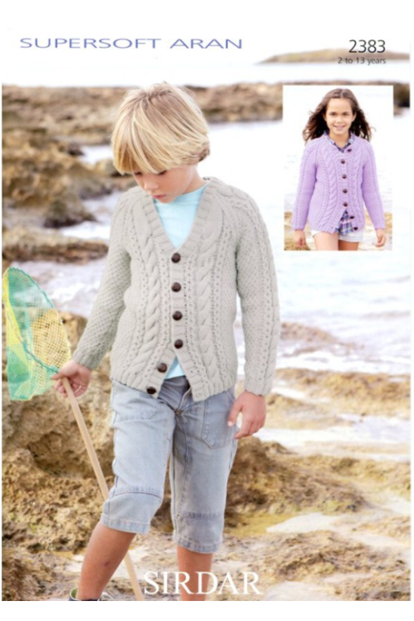 Sirdar Cardigan Knitting Pattern Leaflet 2383H